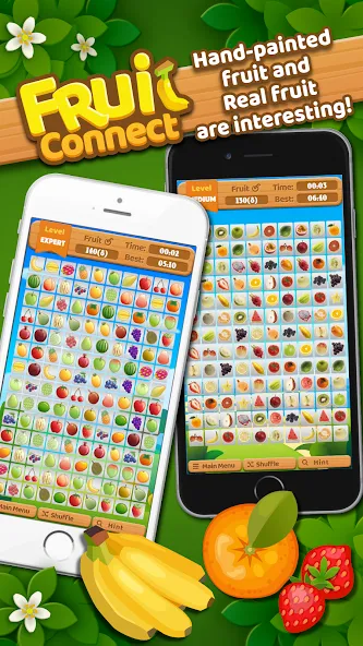 Скачать взломанную Fruit Connect (Фрукт Коннект)  [МОД Все открыто] — стабильная версия apk на Андроид screen 1