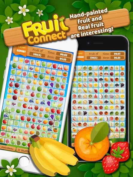 Скачать взломанную Fruit Connect (Фрукт Коннект)  [МОД Все открыто] — стабильная версия apk на Андроид screen 5