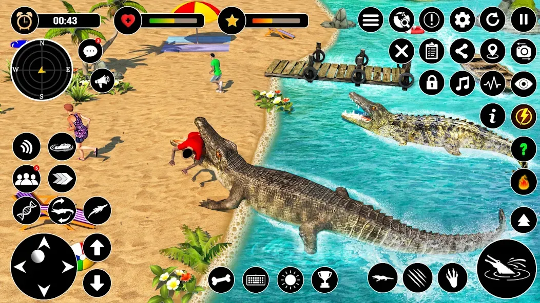 Скачать взлом Animal Crocodile Attack Sim (Энимал Крокодайл Аттак Сим)  [МОД Бесконечные деньги] — последняя версия apk на Андроид screen 3