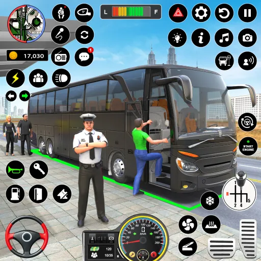 Скачать взломанную Bus Simulator — Driving Games  [МОД Много денег] — полная версия apk на Андроид screen 1