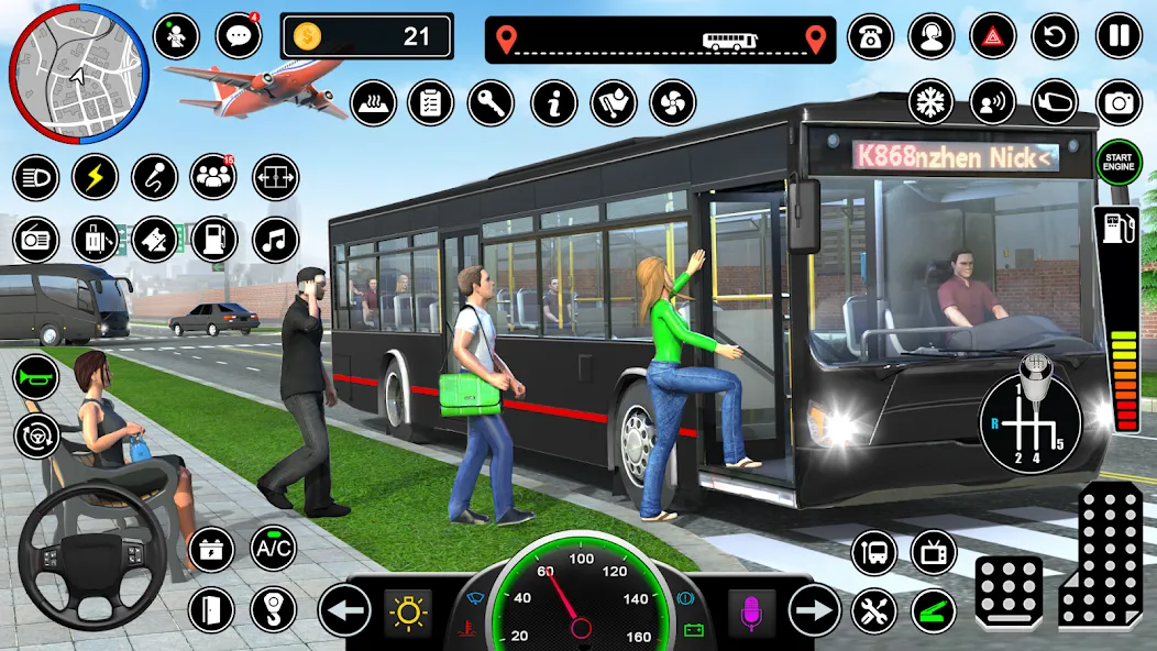 Скачать взломанную Bus Simulator — Driving Games  [МОД Много денег] — полная версия apk на Андроид screen 2