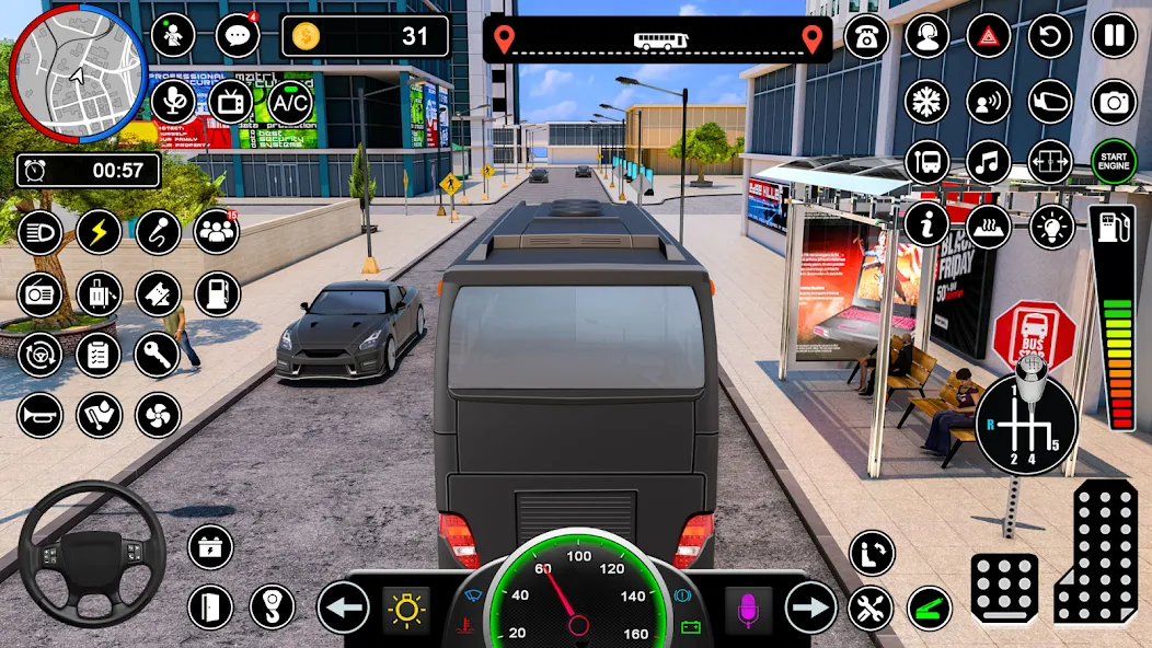 Скачать взломанную Bus Simulator — Driving Games  [МОД Много денег] — полная версия apk на Андроид screen 3