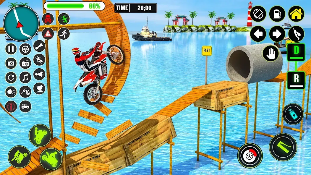 Взломанная GT Bike Racing Game Moto Stunt (ДжиТи Байк Рейсинг Гейм Мото Стант)  [МОД Menu] — стабильная версия apk на Андроид screen 2