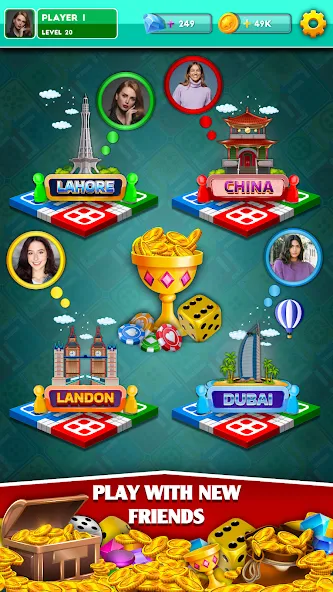 Взлом Multiplayer Dice Ludo Games (Мультиплеер Дайс Лудо Игры)  [МОД Menu] — стабильная версия apk на Андроид screen 4