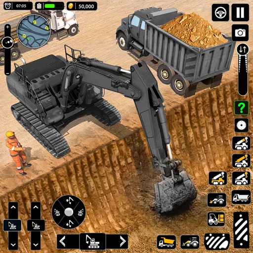 Скачать взломанную Snow Offroad Construction Game  [МОД Бесконечные монеты] — последняя версия apk на Андроид screen 1