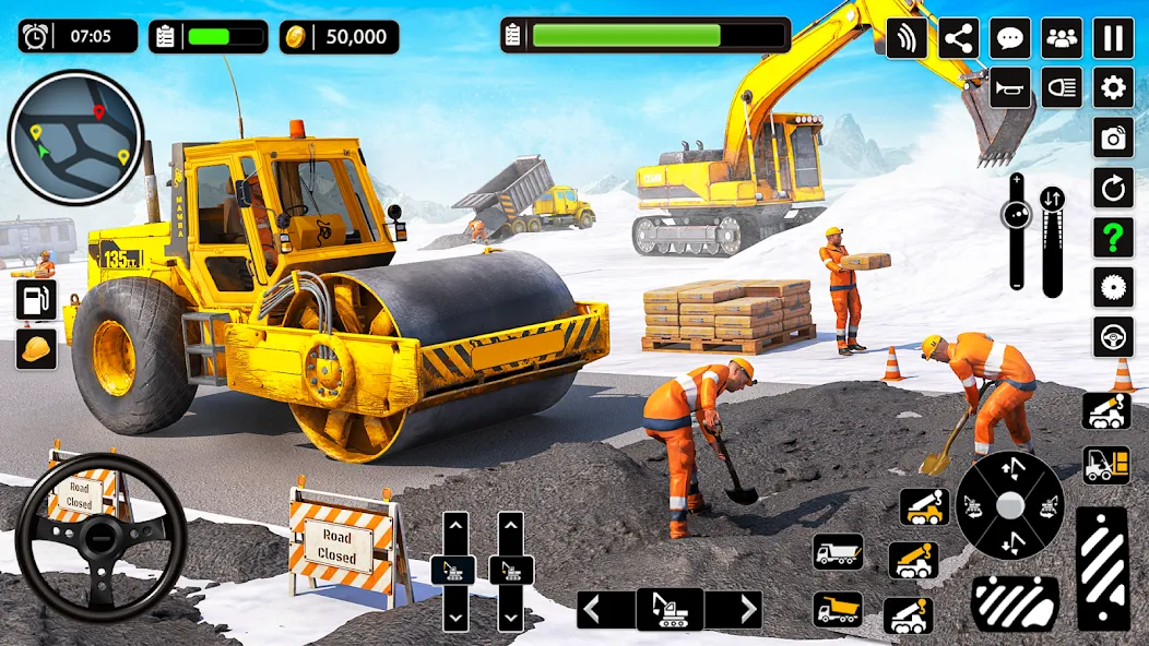 Скачать взломанную Snow Offroad Construction Game  [МОД Бесконечные монеты] — последняя версия apk на Андроид screen 4