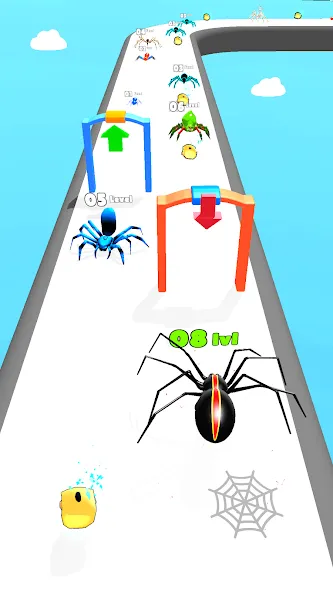 Скачать взлом Insect Run — Spider Evolution (Инсект Эволюшн Ран)  [МОД Menu] — последняя версия apk на Андроид screen 1