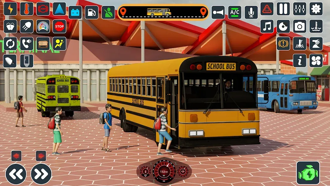 Скачать взлом School Bus 3d : City Bus Games (Школьный автобус симулятор игры на автобусе)  [МОД Меню] — стабильная версия apk на Андроид screen 2