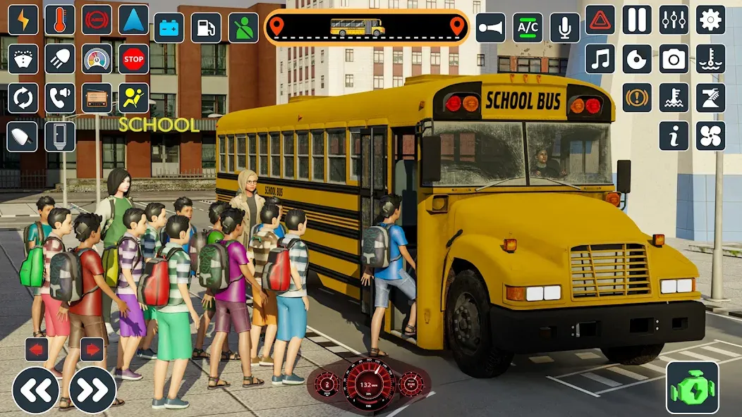 Скачать взлом School Bus 3d : City Bus Games (Школьный автобус симулятор игры на автобусе)  [МОД Меню] — стабильная версия apk на Андроид screen 3