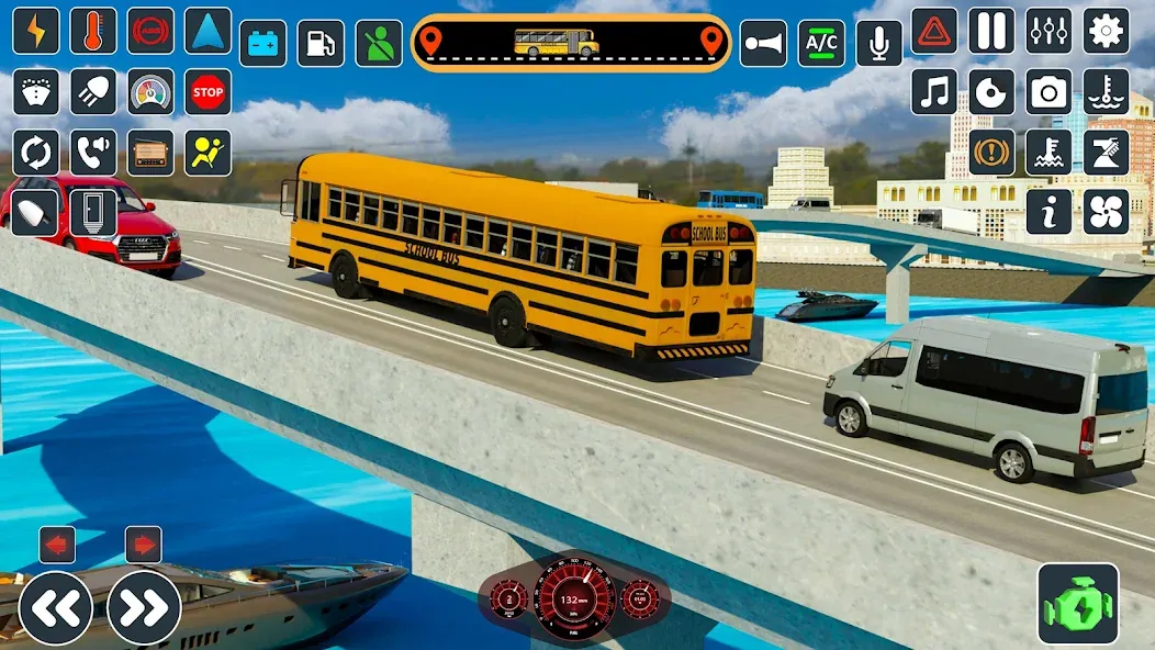 Скачать взлом School Bus 3d : City Bus Games (Школьный автобус симулятор игры на автобусе)  [МОД Меню] — стабильная версия apk на Андроид screen 4