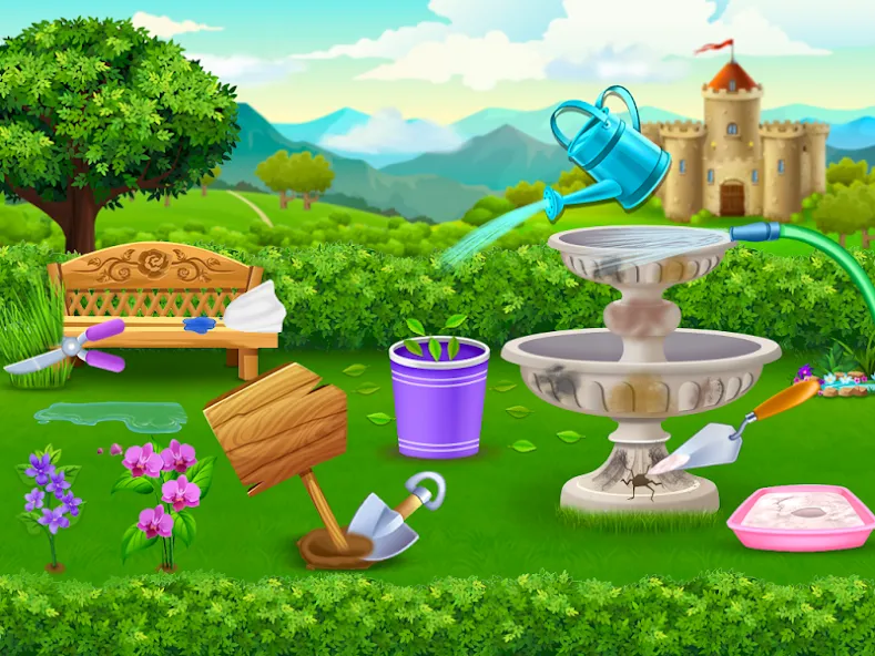 Скачать взломанную Princess house cleaning advent  [МОД Все открыто] — последняя версия apk на Андроид screen 3