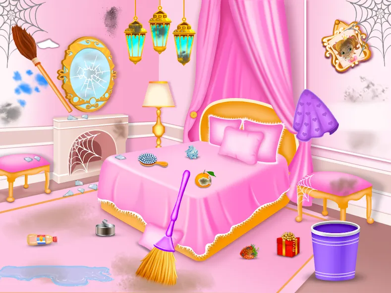 Скачать взломанную Princess house cleaning advent  [МОД Все открыто] — последняя версия apk на Андроид screen 4