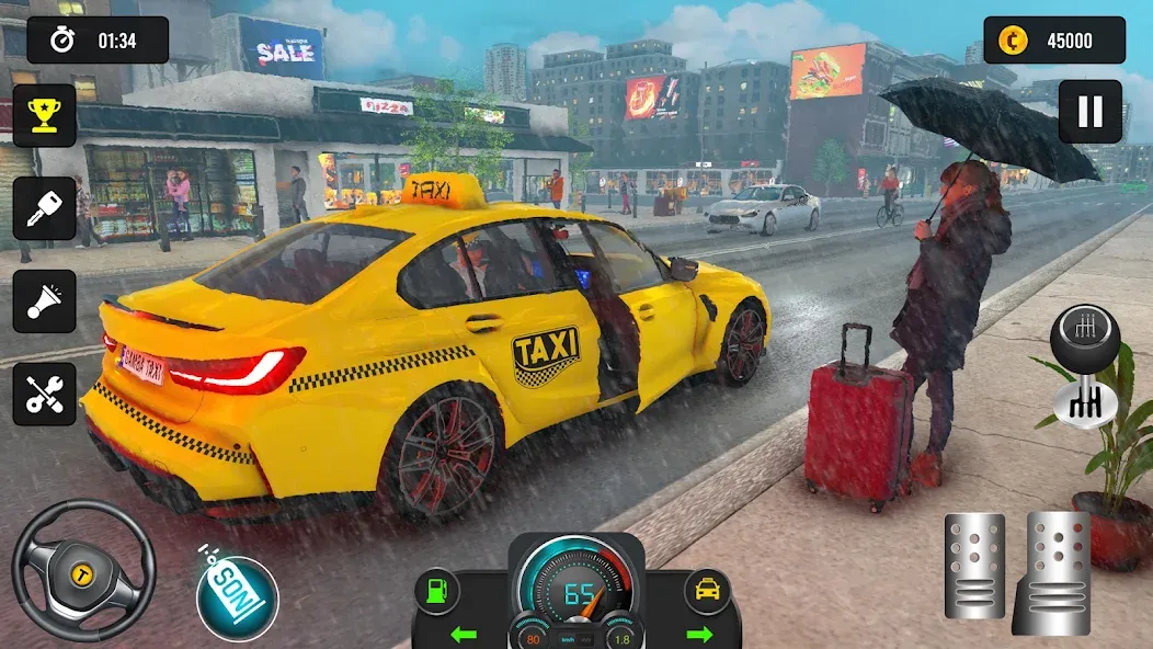 Взломанная Taxi Simulator 3d Taxi Driver  [МОД Бесконечные монеты] — полная версия apk на Андроид screen 2