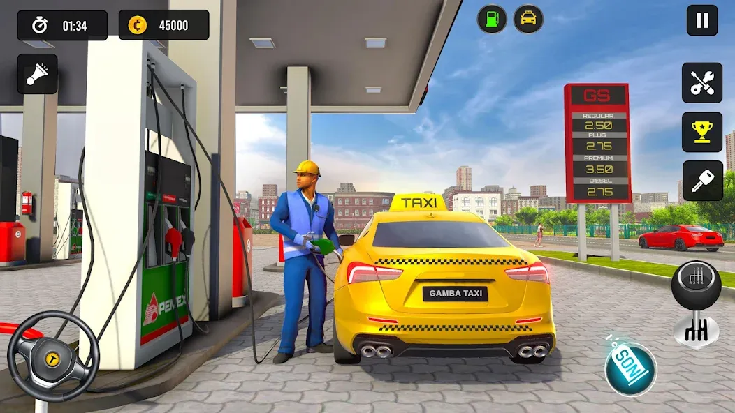 Взломанная Taxi Simulator 3d Taxi Driver  [МОД Бесконечные монеты] — полная версия apk на Андроид screen 3