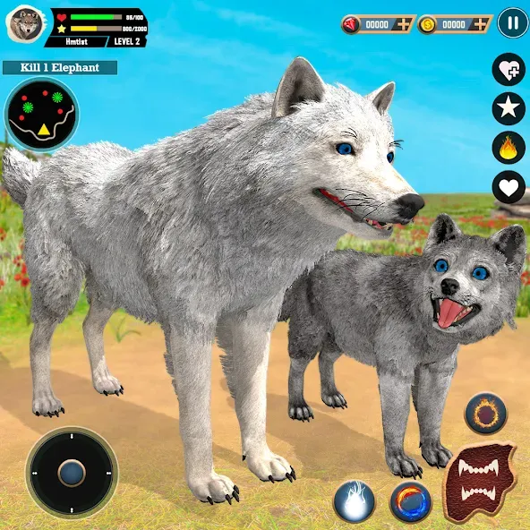 Взломанная Wild Wolf Simulator Games  [МОД Меню] — последняя версия apk на Андроид screen 1