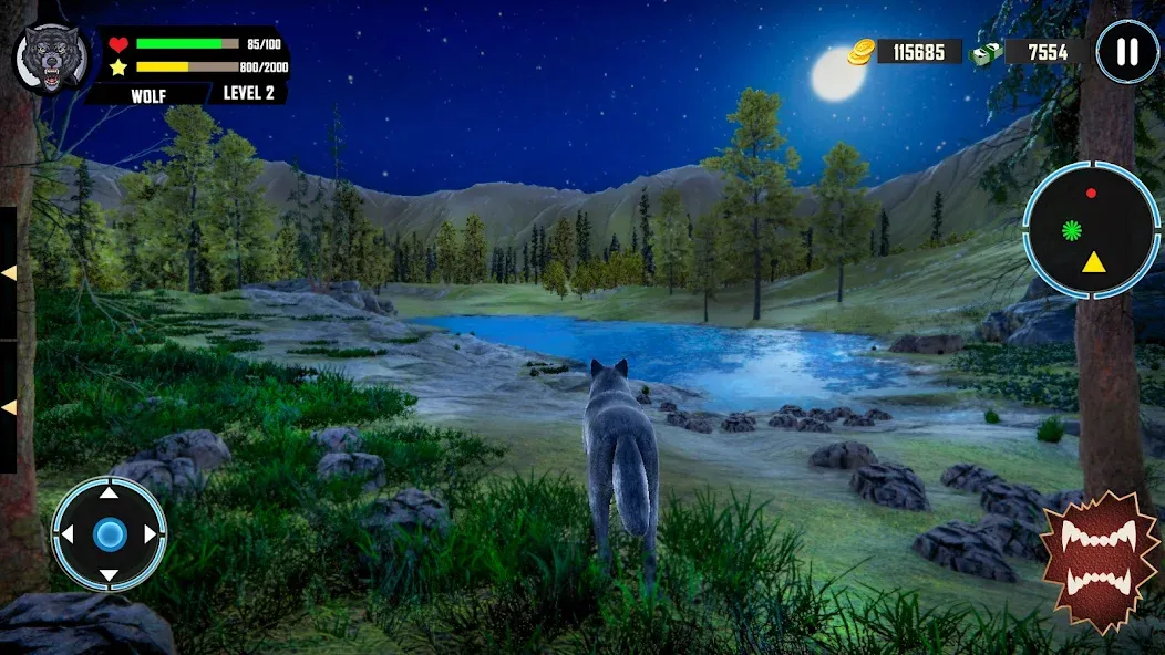 Взломанная Wild Wolf Simulator Games  [МОД Меню] — последняя версия apk на Андроид screen 4