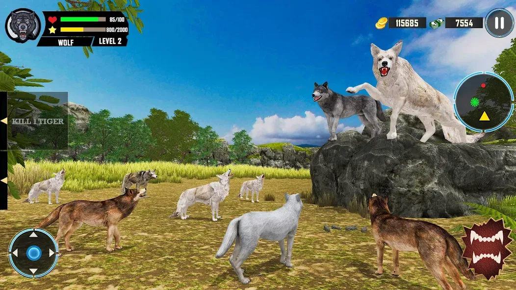 Взломанная Wild Wolf Simulator Games  [МОД Меню] — последняя версия apk на Андроид screen 5