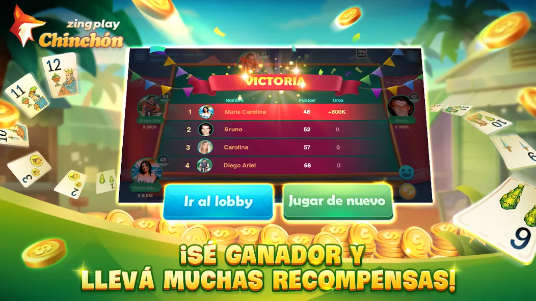 Взломанная ChinChón Zingplay Juego Online  [МОД Много денег] — стабильная версия apk на Андроид screen 5