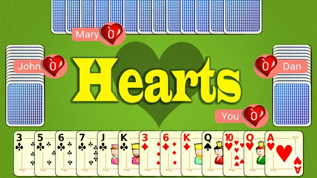 Скачать взлом Hearts Mobile  [МОД Mega Pack] — последняя версия apk на Андроид screen 1