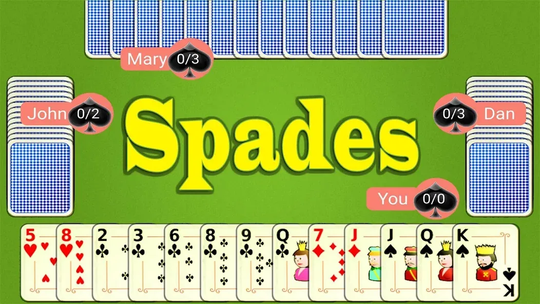 Скачать взлом Spades Mobile  [МОД Unlimited Money] — последняя версия apk на Андроид screen 1