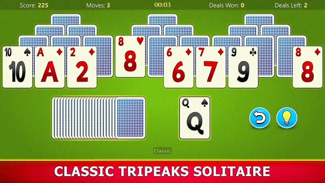 Взлом TriPeaks Solitaire Mobile  [МОД Бесконечные деньги] — полная версия apk на Андроид screen 1