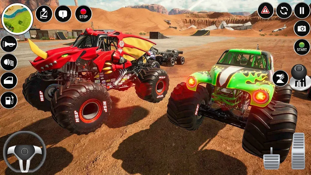 Скачать взлом Extreme Monster Truck Game 3D (Монстр Трак Экстремальные Игры)  [МОД Mega Pack] — полная версия apk на Андроид screen 3