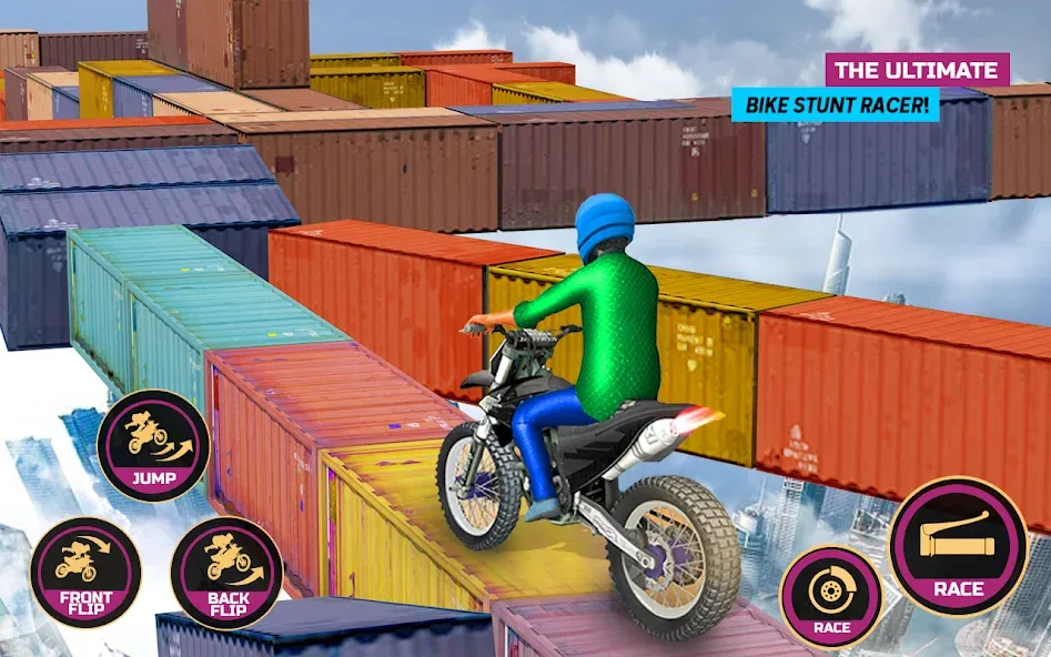 Скачать взлом Racing Bike Stunt Games Master (Гонки на мотоциклах Мастер игр в трюки)  [МОД Menu] — стабильная версия apk на Андроид screen 5