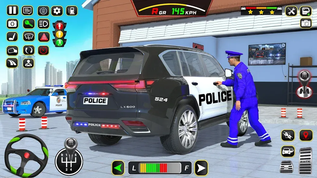 Взлом Police Car Driving School Game (Полицейская школа вождения автомобилей)  [МОД Много денег] — полная версия apk на Андроид screen 2