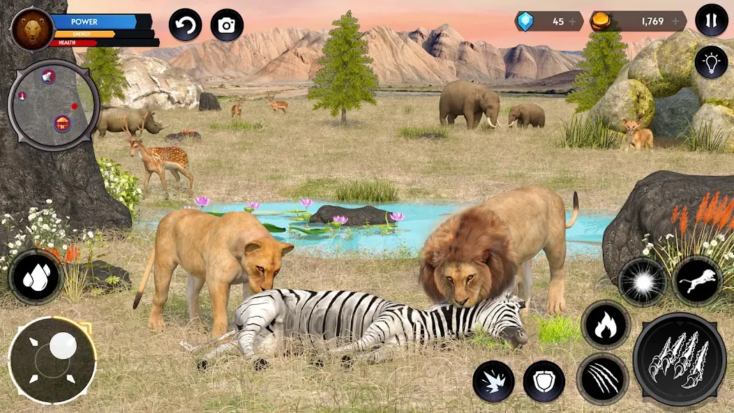 Скачать взлом Lion Simulator Wild Lion Games  [МОД Много денег] — последняя версия apk на Андроид screen 2