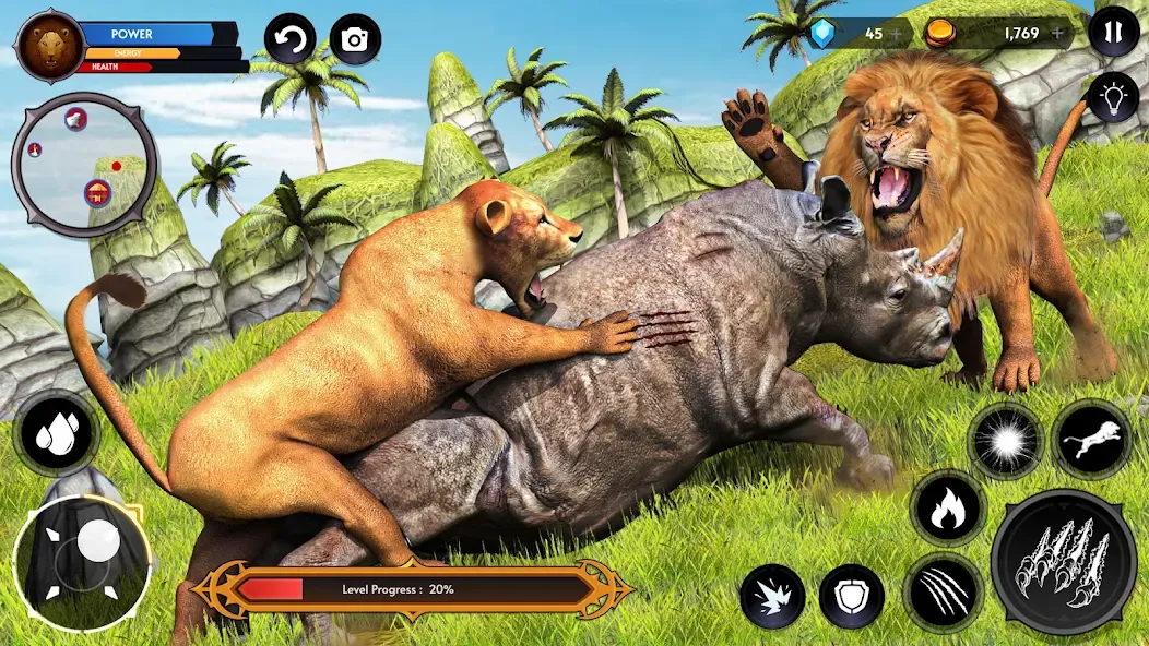 Скачать взлом Lion Simulator Wild Lion Games  [МОД Много денег] — последняя версия apk на Андроид screen 3