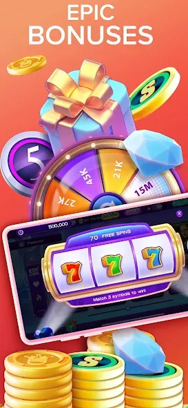 Взломанная High 5 Casino: Real Slot Games (Хай 5 Казино)  [МОД Mega Pack] — стабильная версия apk на Андроид screen 5