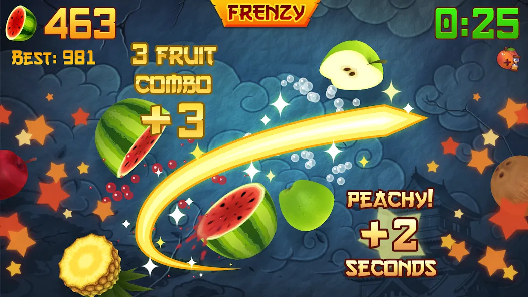 Взломанная Fruit Ninja® (Фрут Ниндзя)  [МОД Много монет] — стабильная версия apk на Андроид screen 2