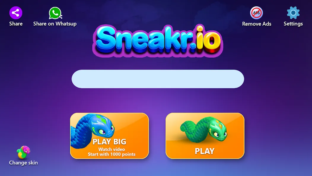 Взломанная Sneak.io — Snake Game  [МОД Menu] — полная версия apk на Андроид screen 5