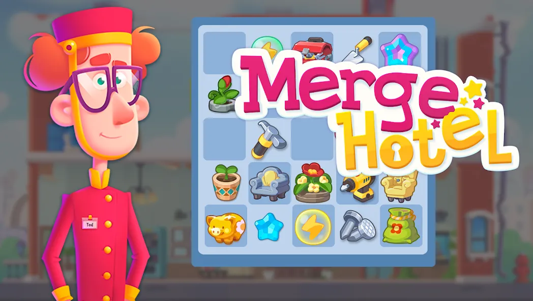 Взлом Merge Hotel: Family Story Game (Мердж Отель)  [МОД Бесконечные монеты] — стабильная версия apk на Андроид screen 1