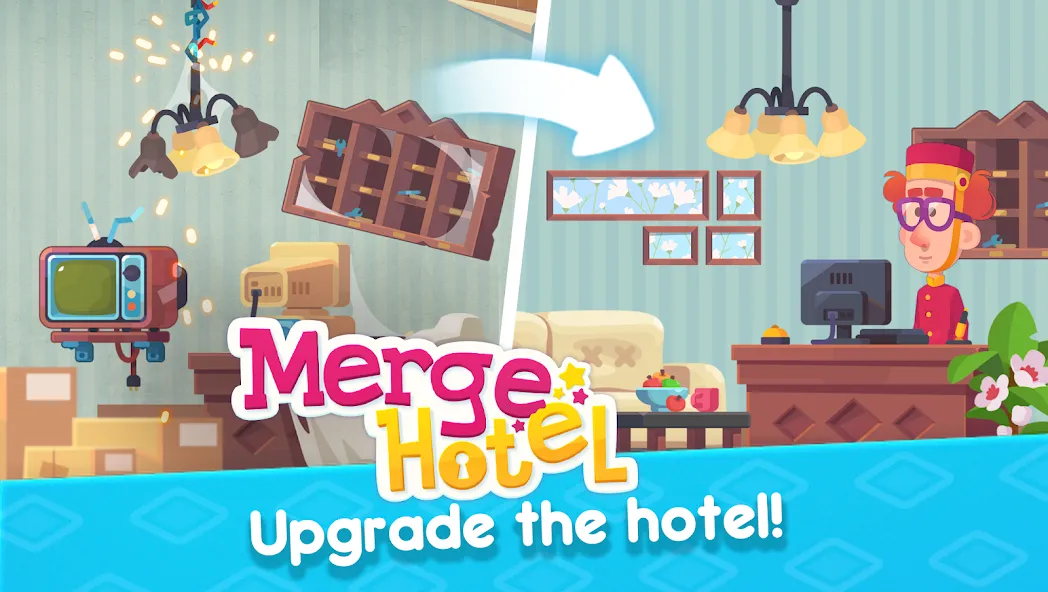 Взлом Merge Hotel: Family Story Game (Мердж Отель)  [МОД Бесконечные монеты] — стабильная версия apk на Андроид screen 3