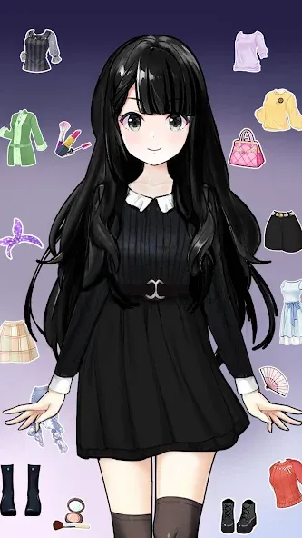 Скачать взлом Anime Dress Up and Makeup Game  [МОД Меню] — стабильная версия apk на Андроид screen 4