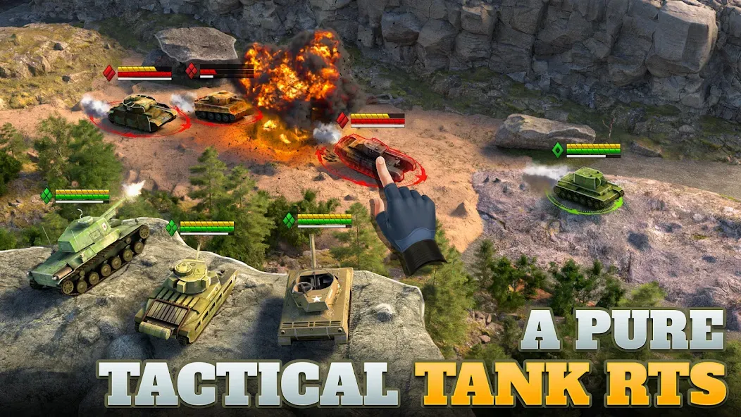 Скачать взломанную Tanks Charge: Online PvP Arena (Танковая атака)  [МОД Unlimited Money] — стабильная версия apk на Андроид screen 1