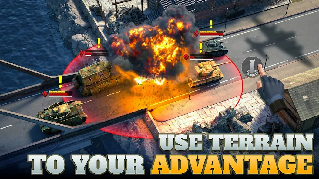 Скачать взломанную Tanks Charge: Online PvP Arena (Танковая атака)  [МОД Unlimited Money] — стабильная версия apk на Андроид screen 2