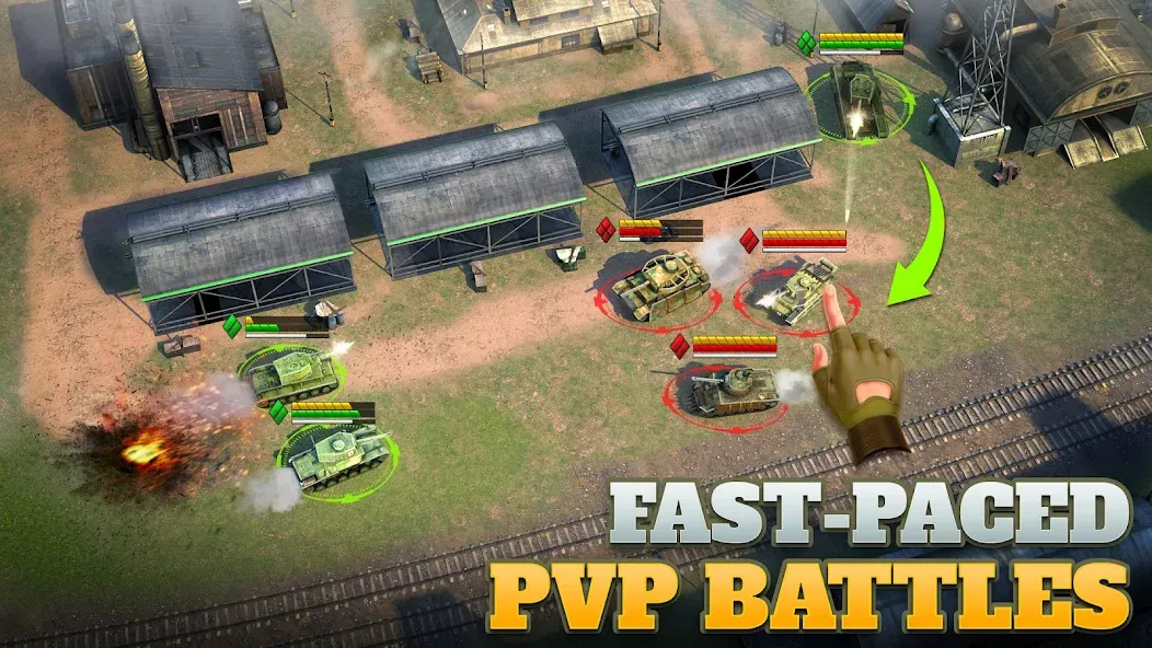 Скачать взломанную Tanks Charge: Online PvP Arena (Танковая атака)  [МОД Unlimited Money] — стабильная версия apk на Андроид screen 3