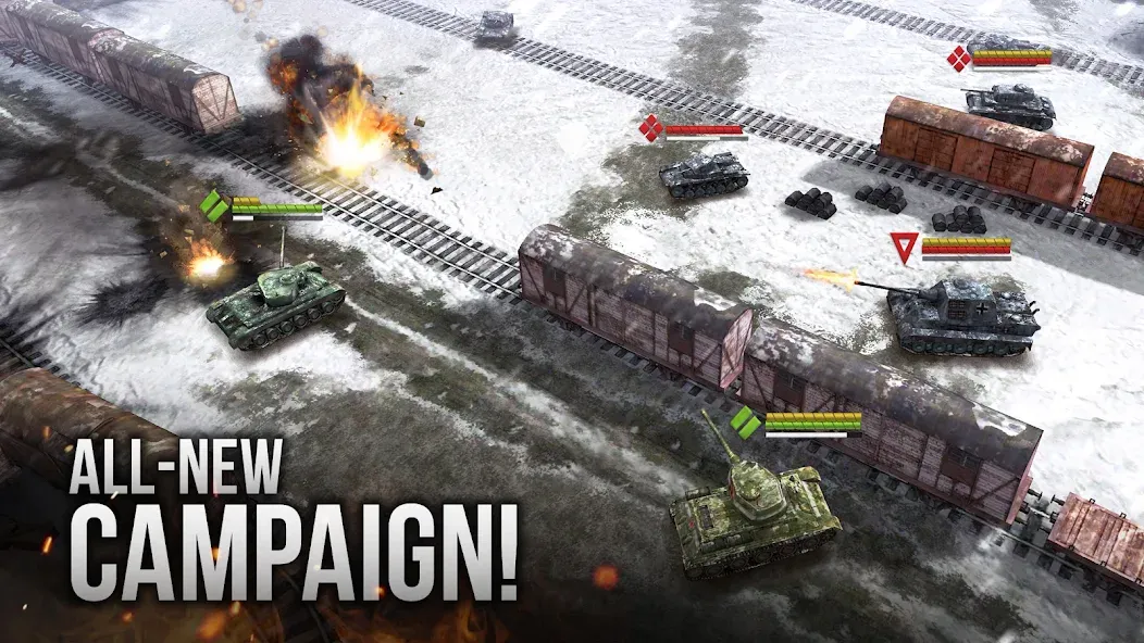 Скачать взлом Armor Age: WW2 tank strategy (Армор Эйдж)  [МОД Бесконечные монеты] — полная версия apk на Андроид screen 1