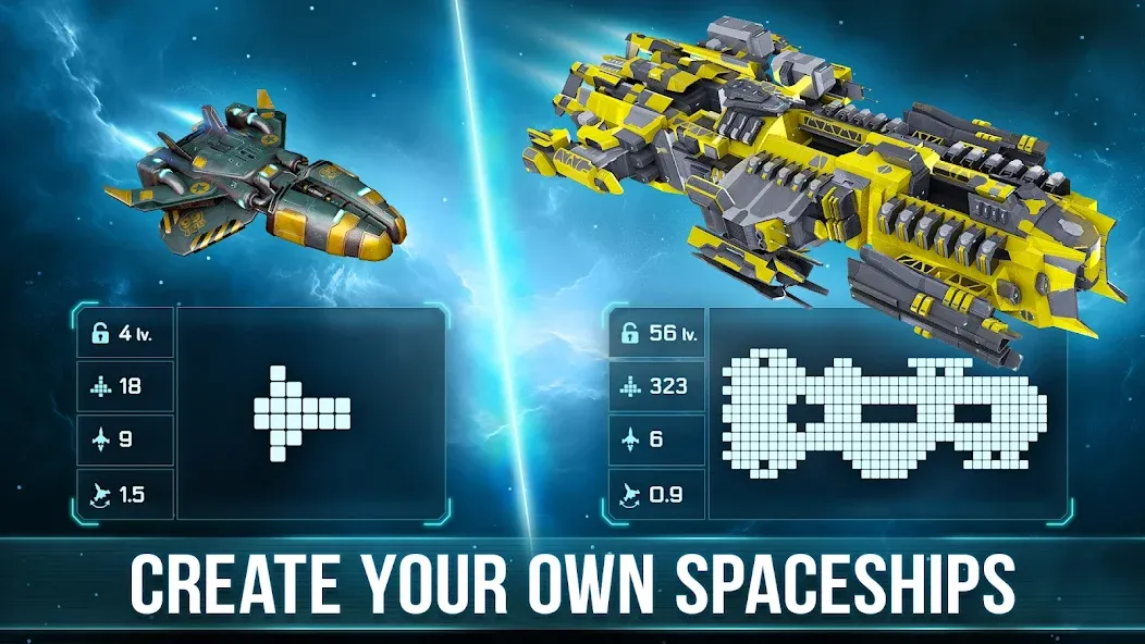 Взломанная Space Arena: Construct & Fight (Спейс Арена)  [МОД Unlocked] — стабильная версия apk на Андроид screen 1