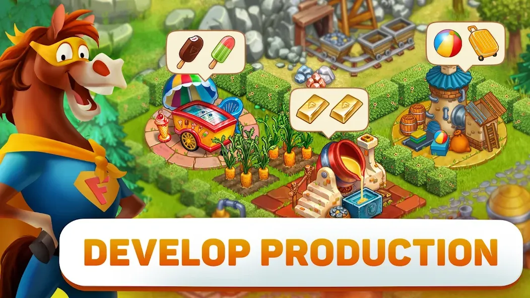 Скачать взломанную Superfarmers: Superhero Farm  [МОД Много денег] — последняя версия apk на Андроид screen 4