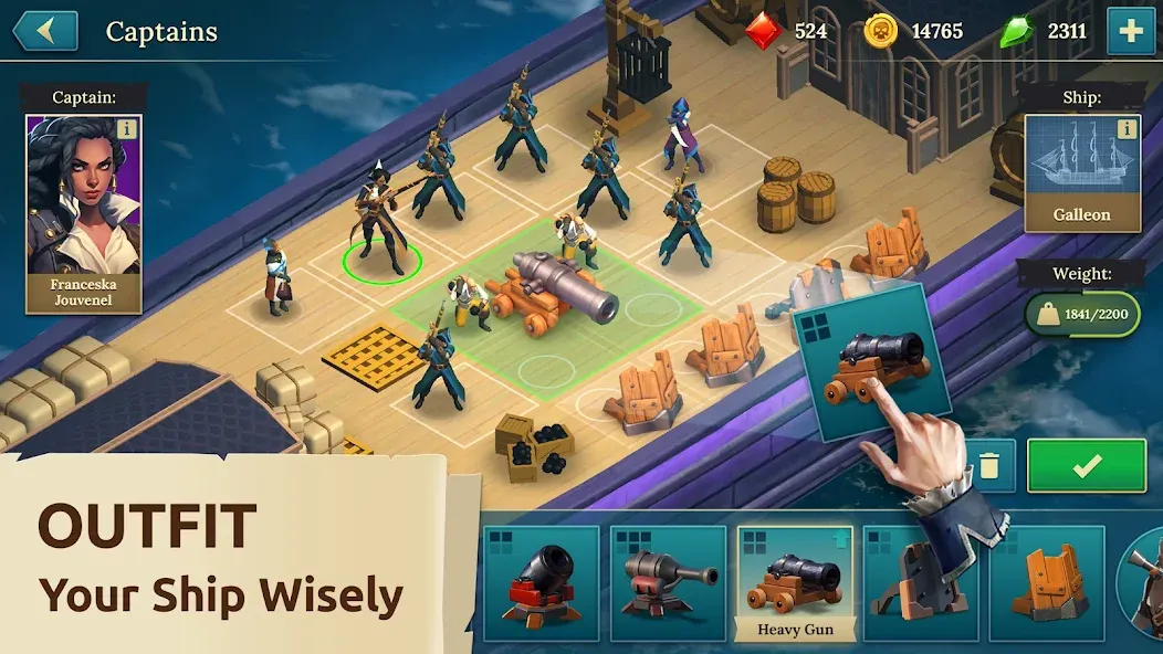 Взломанная Pirate Ships・Build and Fight  [МОД Много монет] — стабильная версия apk на Андроид screen 2