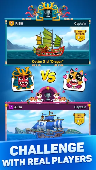 Скачать взломанную Pirates & Puzzles：Ship Battles  [МОД Unlocked] — стабильная версия apk на Андроид screen 4