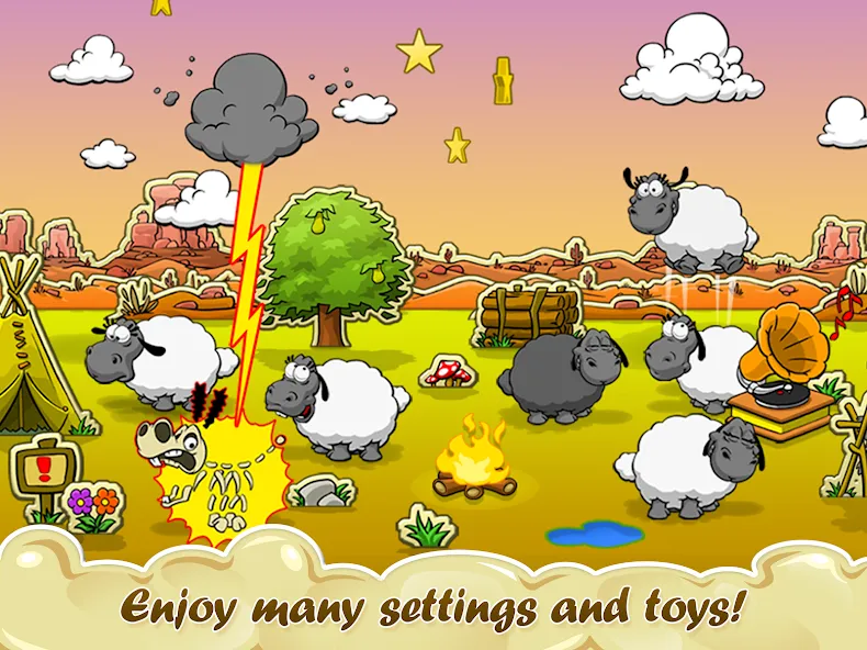 Скачать взломанную Clouds & Sheep  [МОД Unlimited Money] — стабильная версия apk на Андроид screen 3