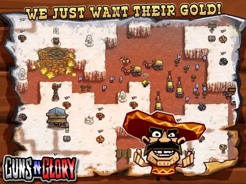 Взломанная Guns'n'Glory  [МОД Menu] — стабильная версия apk на Андроид screen 3