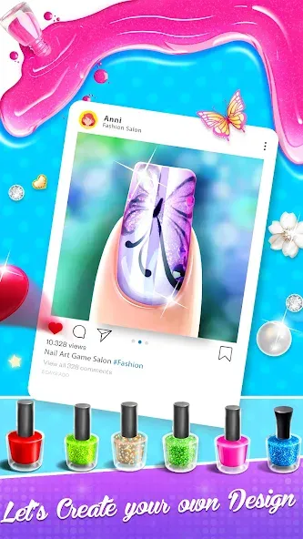 Взломанная Nail Salon Fashion Makeup Game  [МОД Все открыто] — полная версия apk на Андроид screen 4