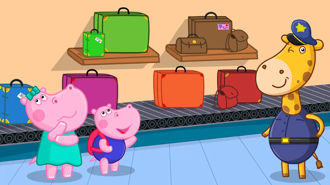 Взломанная Hippo: Airport Profession Game  [МОД Меню] — последняя версия apk на Андроид screen 2