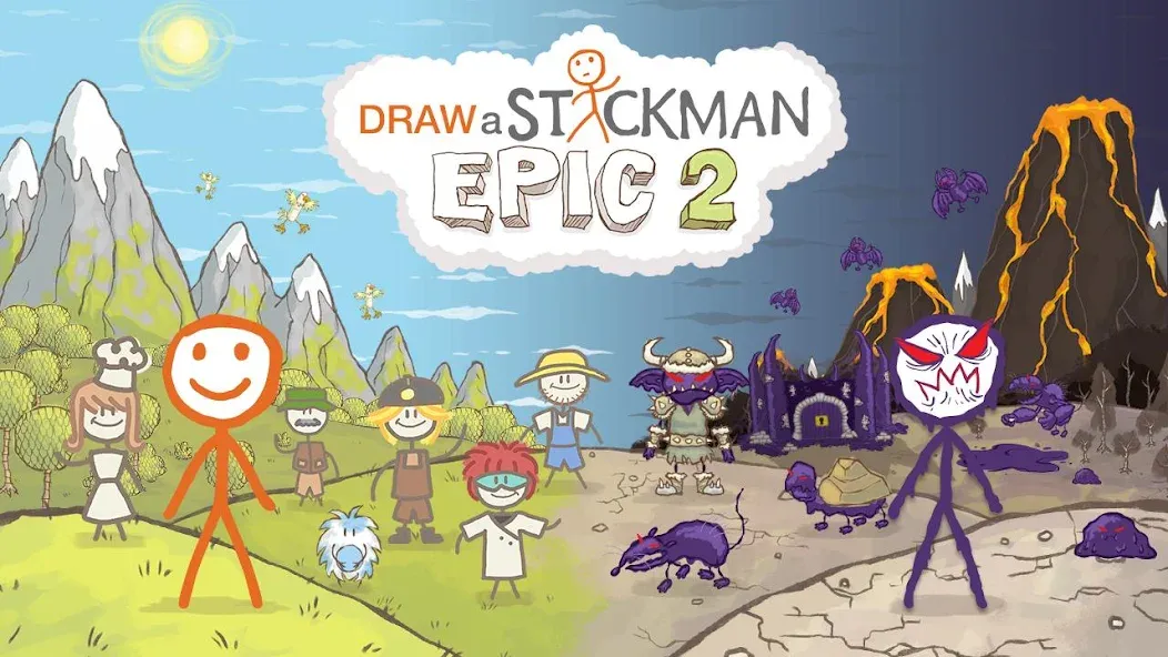 Скачать взлом Draw a Stickman: EPIC 2 (Дроу э Стикман)  [МОД Бесконечные деньги] — последняя версия apk на Андроид screen 1