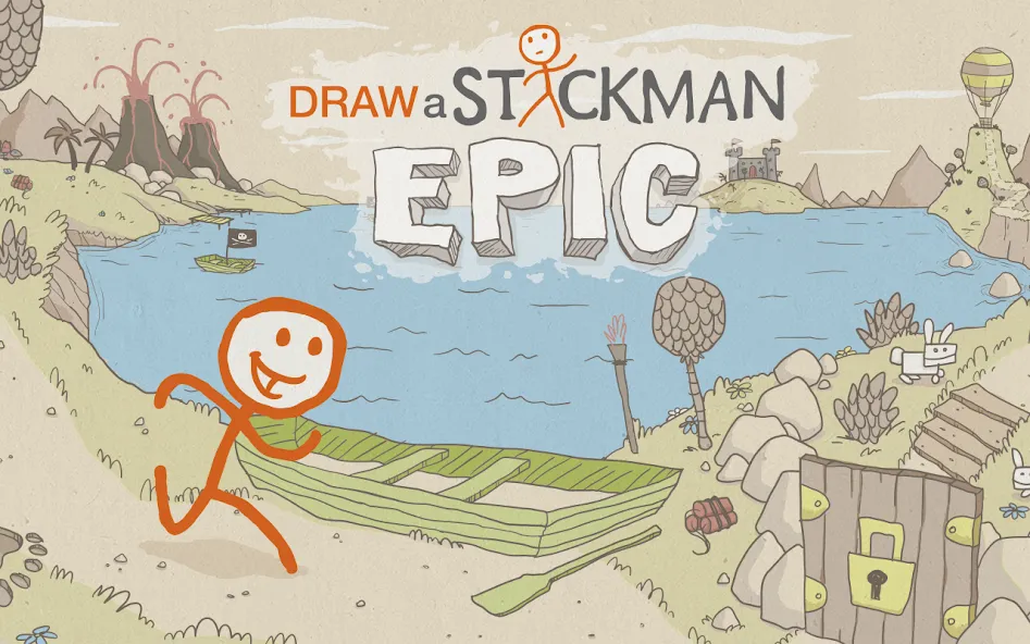 Скачать взломанную Draw a Stickman: EPIC Free (Нарисуй палочного человечка)  [МОД Меню] — стабильная версия apk на Андроид screen 1